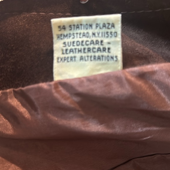 Vintage brown leather suede jacket size 7/8 - Picture 7 of 13